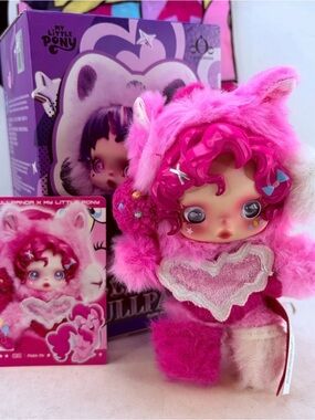 My Little Pony Bright Pink Plush Figure with Magenta Hair
